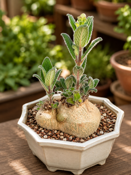 Sinningia bullata (commonly known as the Emerald Forest plant)