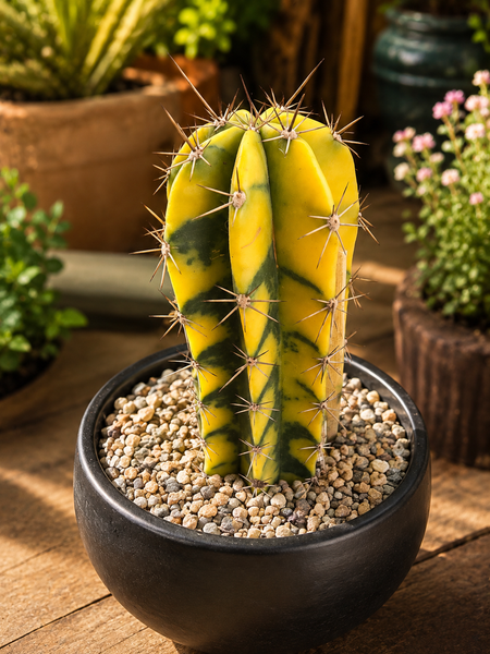 Lemaireocereus pruinosus variegated
